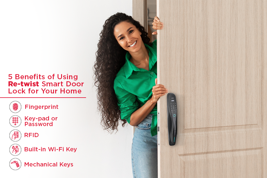 Benefits of using the Re-twist Smart Door Lock for home